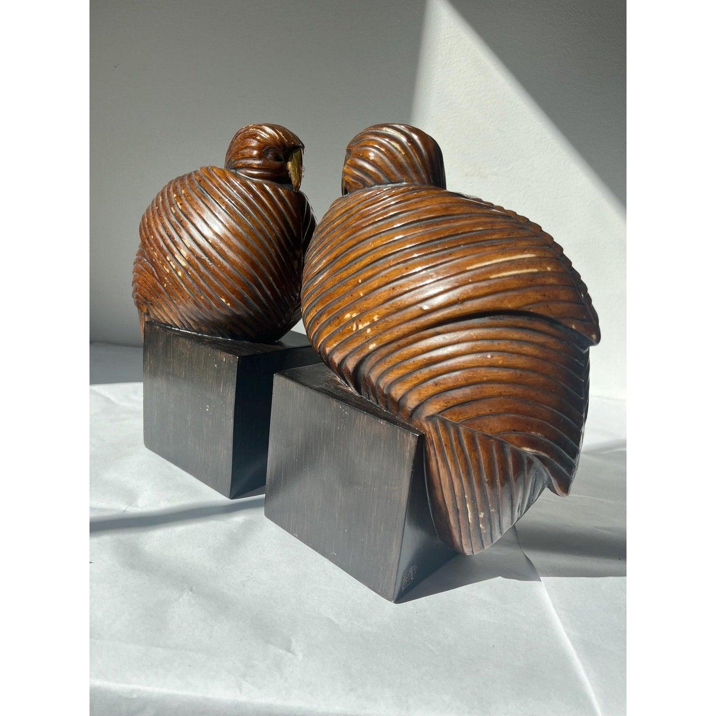 Vintage Austin Kinder Collection Sleeping Bird Bookends