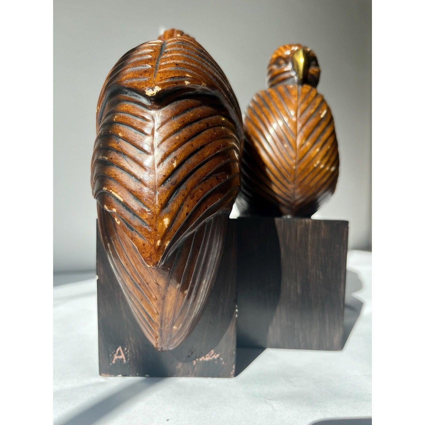 Vintage Austin Kinder Collection Sleeping Bird Bookends