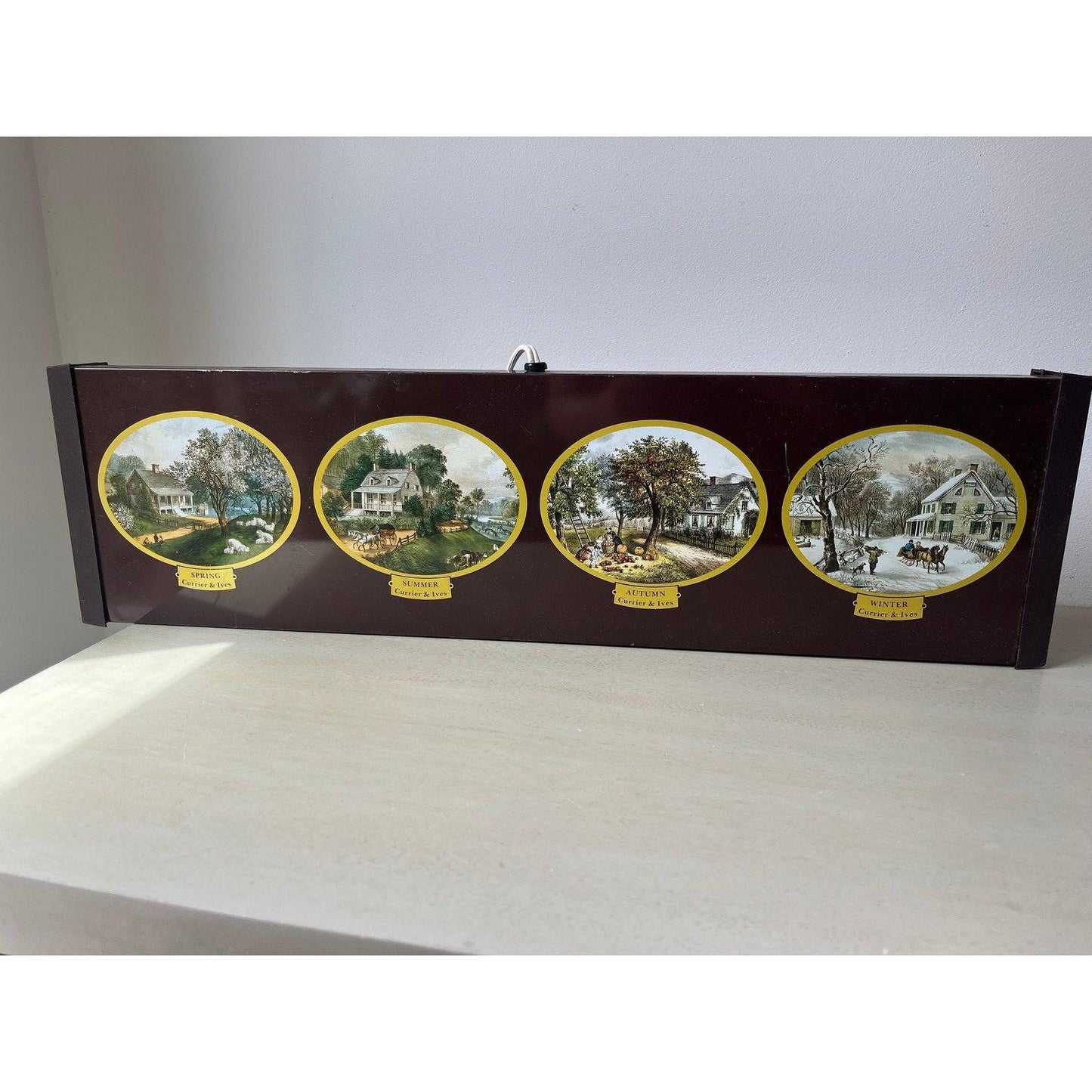Vintage 70's Currier & Ives “Four Seasons electric food warming tray
