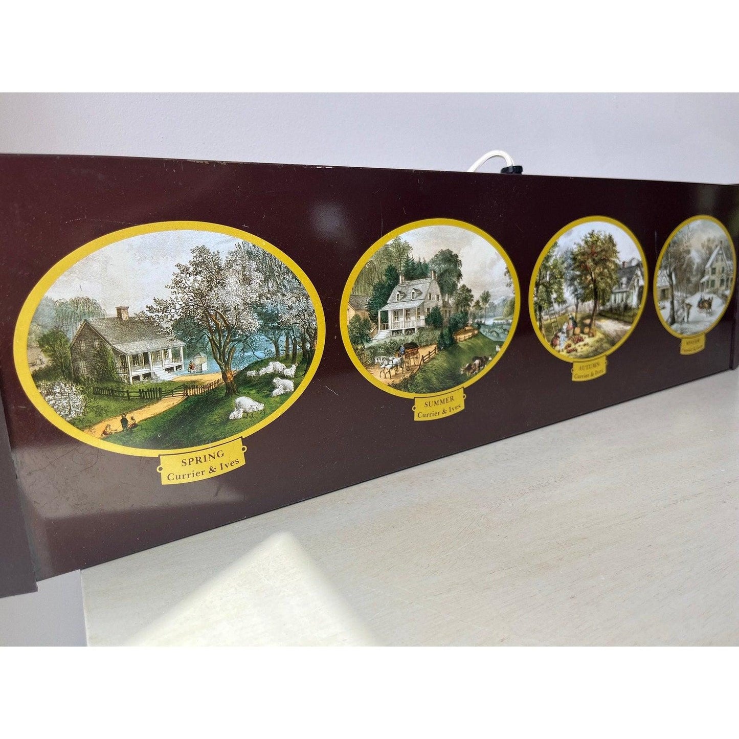 Vintage 70's Currier & Ives “Four Seasons electric food warming tray