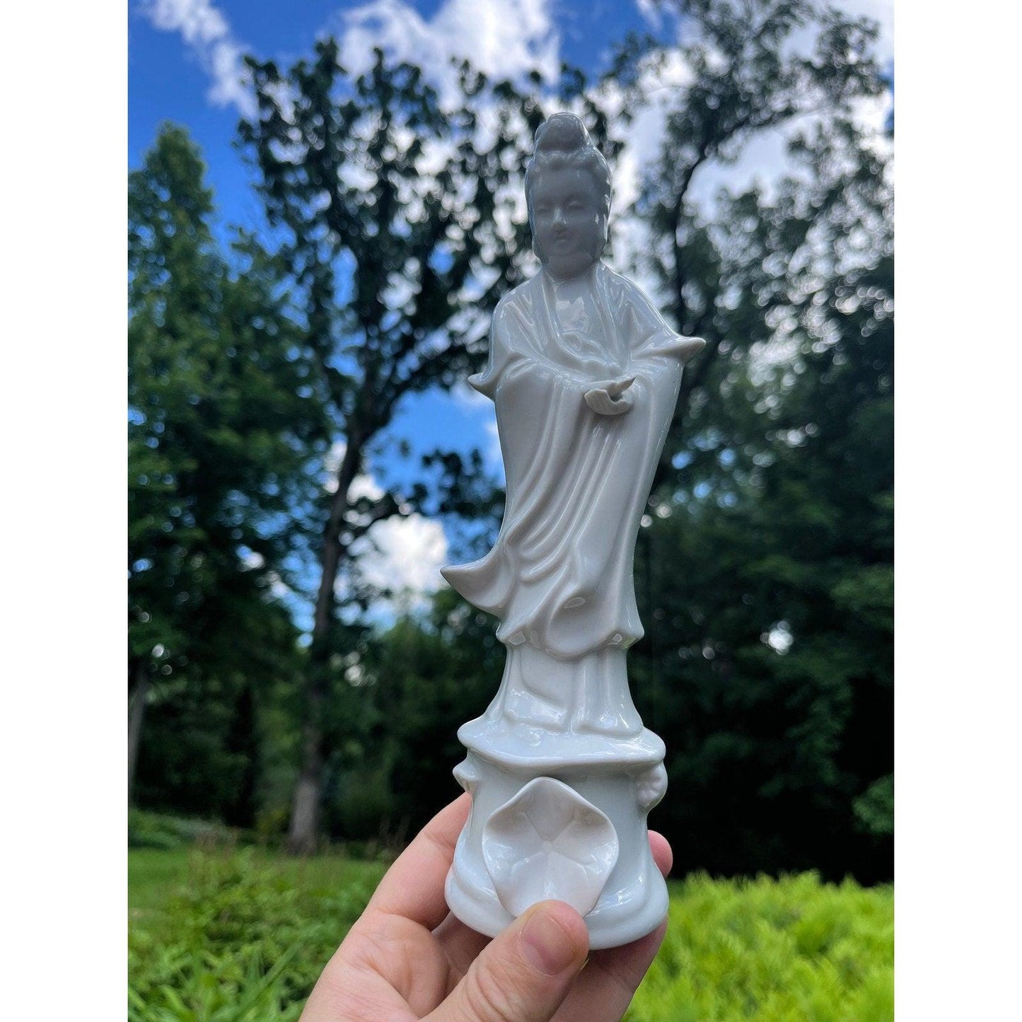 Vintage Toyo Japan porcelain blanc de Chine figurine - goddess of compassion Quan Yin.