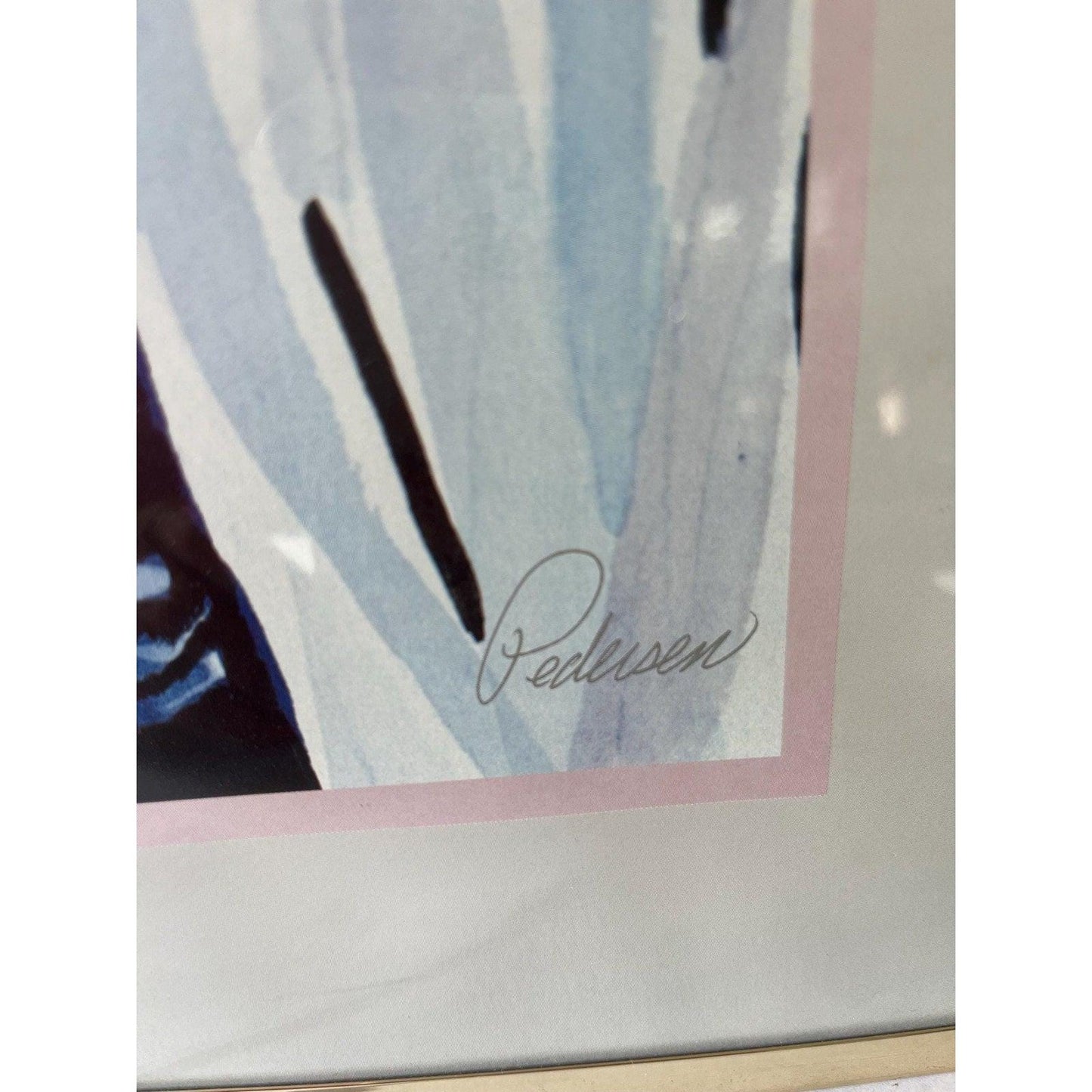Vintage Swans framed print by Pedersen