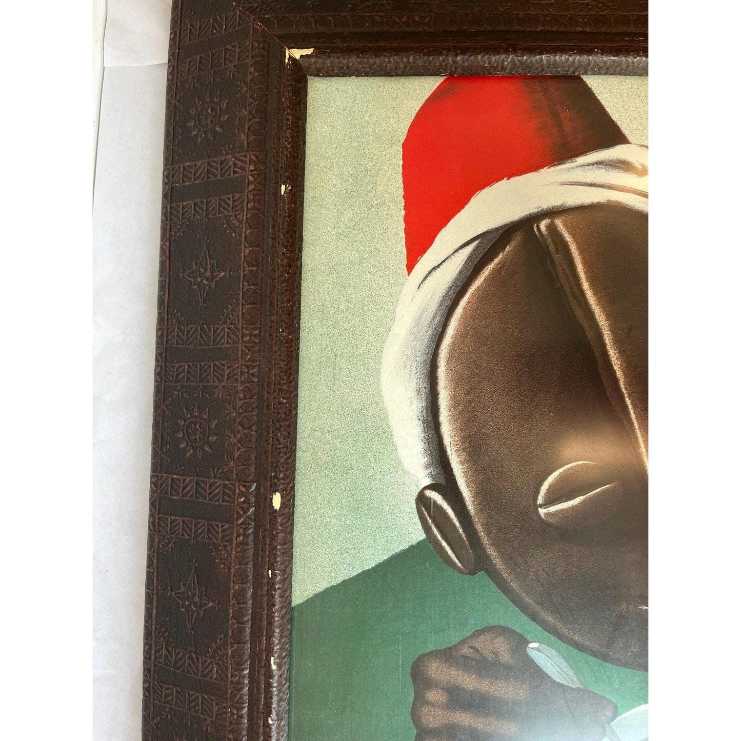 Vintage 1930 Bricco Coffee Pontedera Italy coffee advert framed poster print