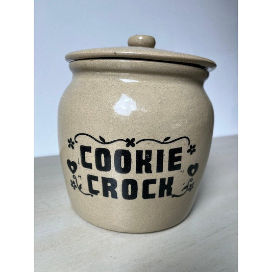 Large vintage stoneware cookie crock made by Moira of England