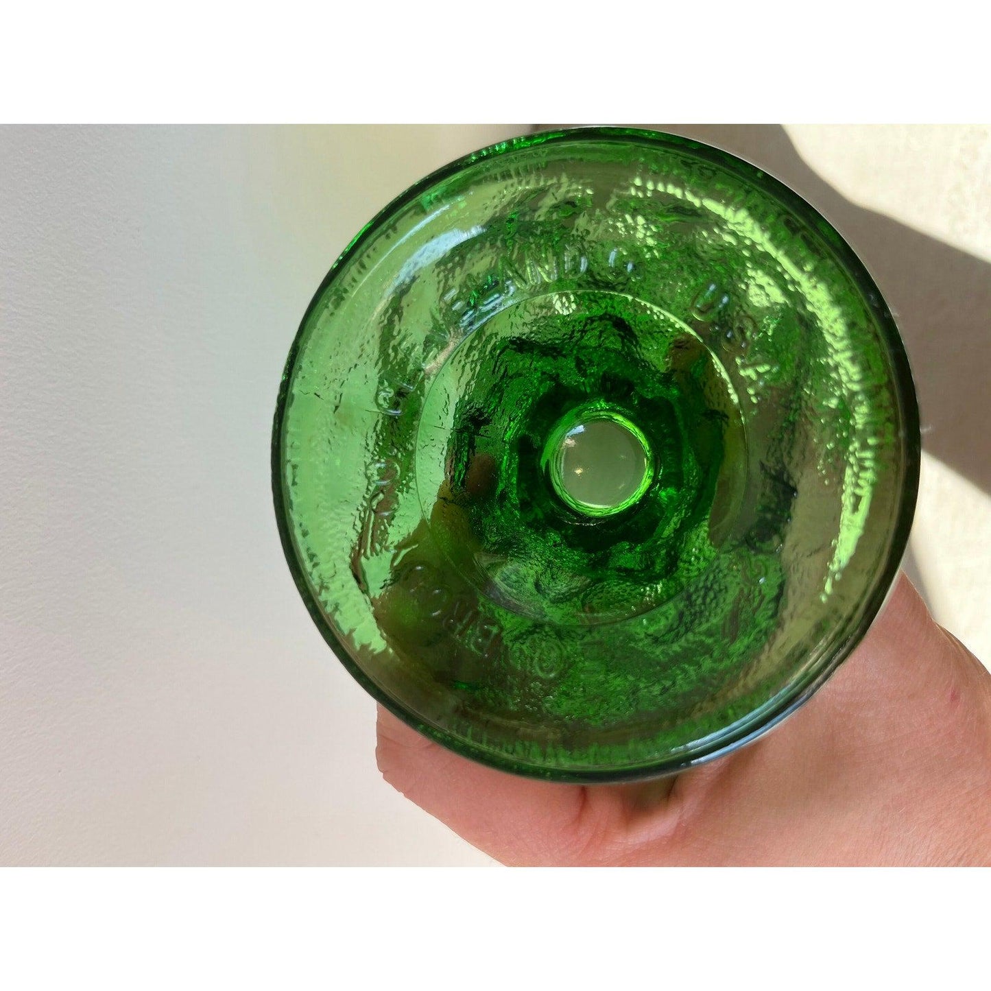 Vintage Green Crinkle Texture EO Brody Goblet