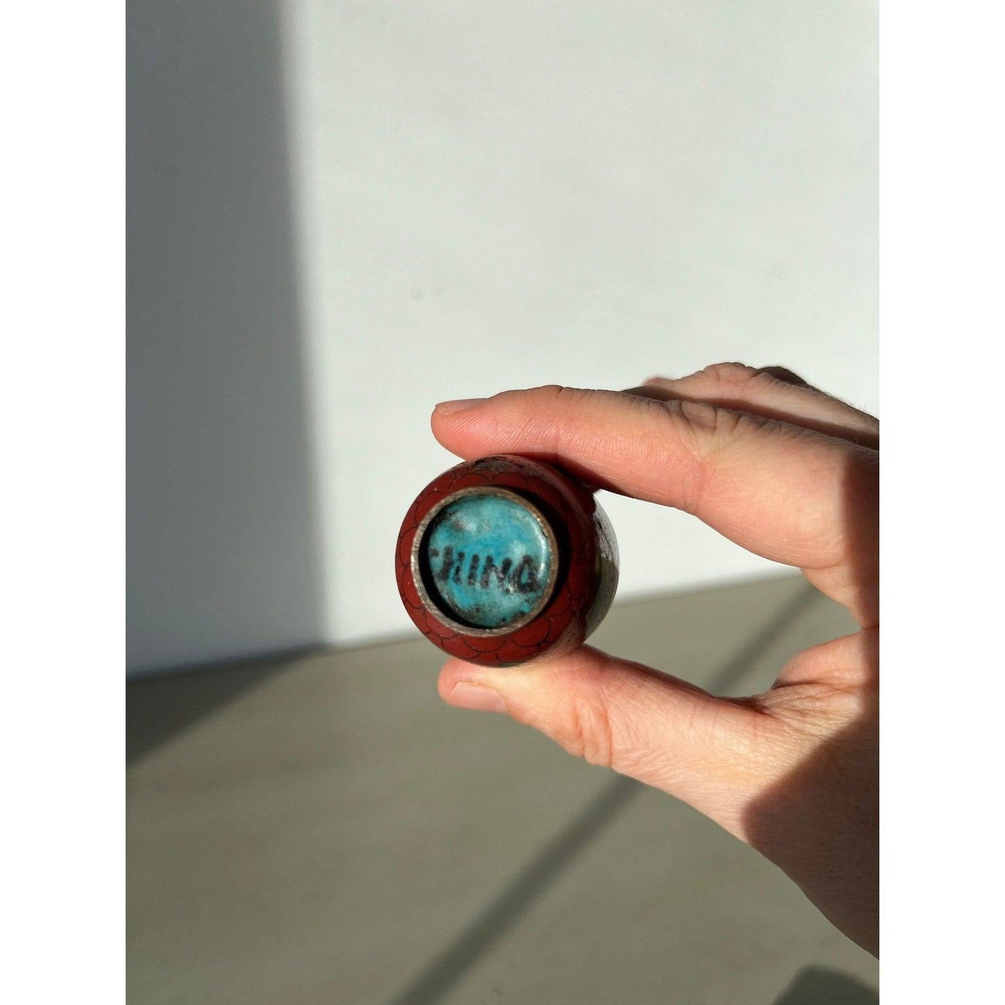 1920s miniature antique Chinese Cloisonné vase