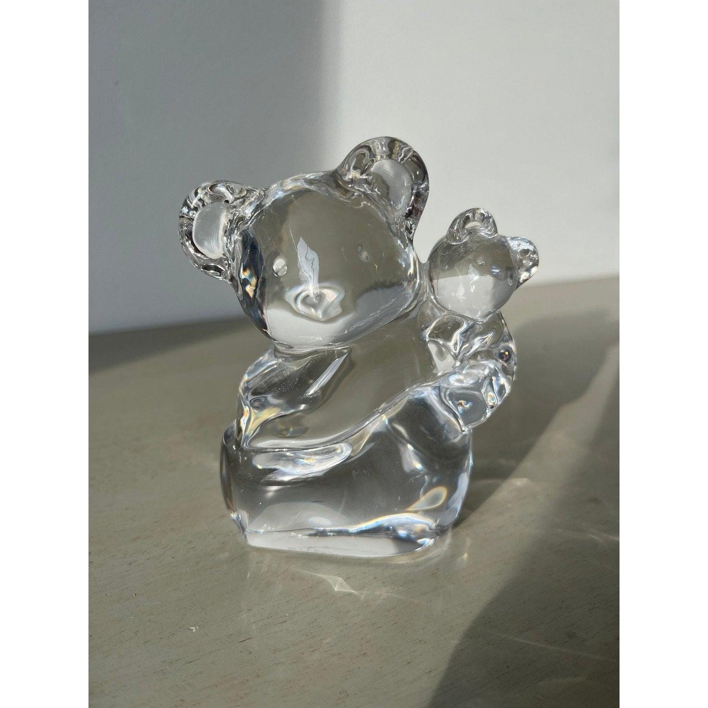 Fantastic vintage Orrefors Koala Bear and Cub paperweight
