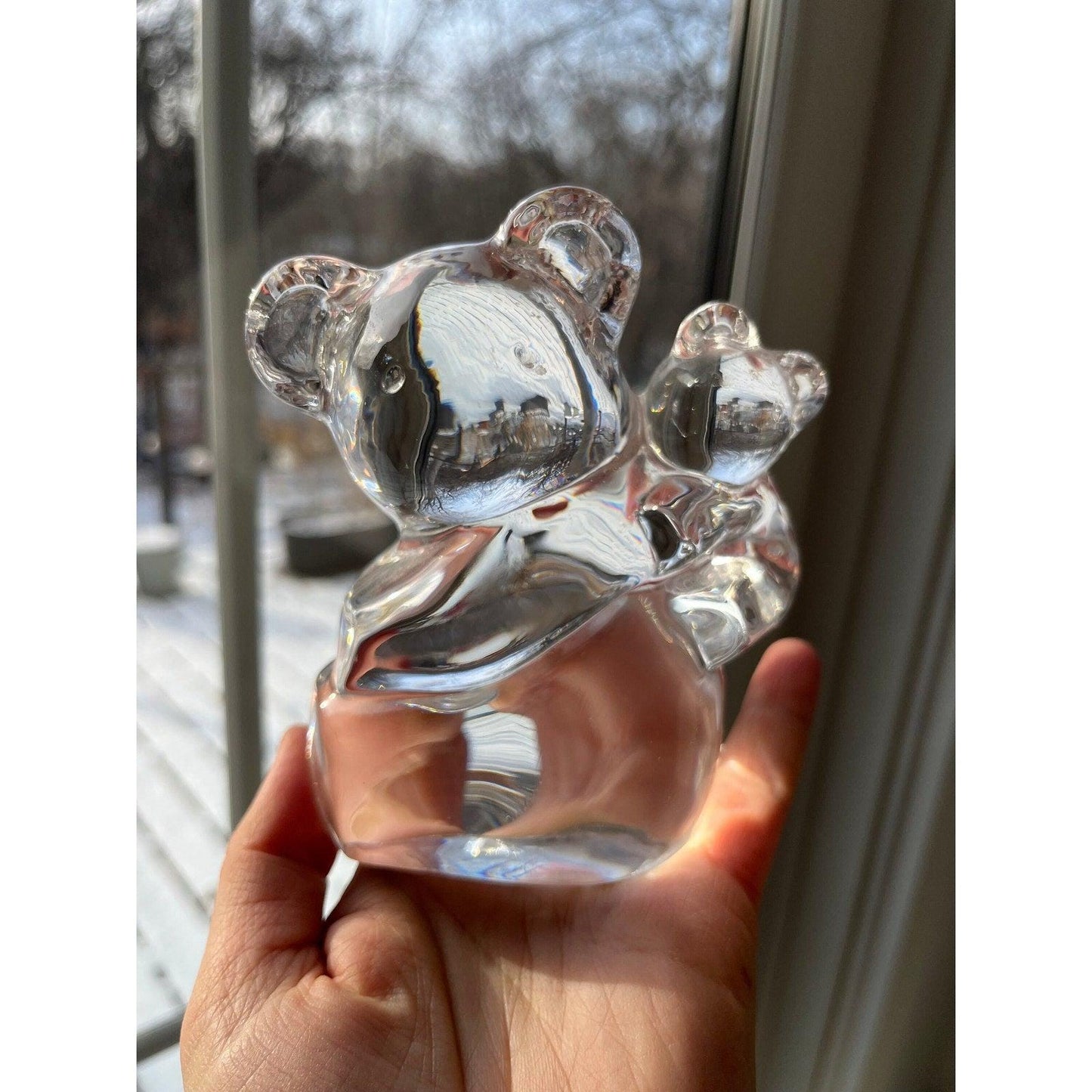 Fantastic vintage Orrefors Koala Bear and Cub paperweight