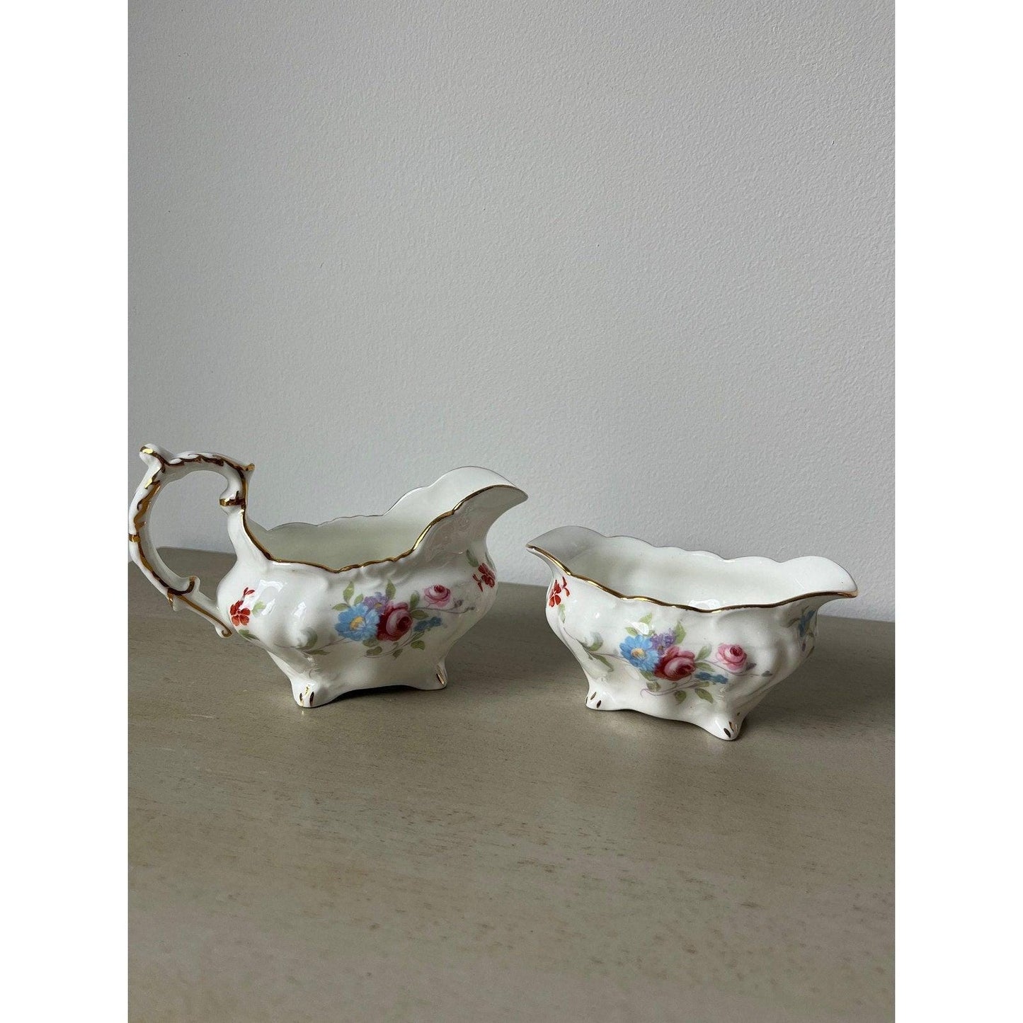 Hammersley porcelain cream and sugar set