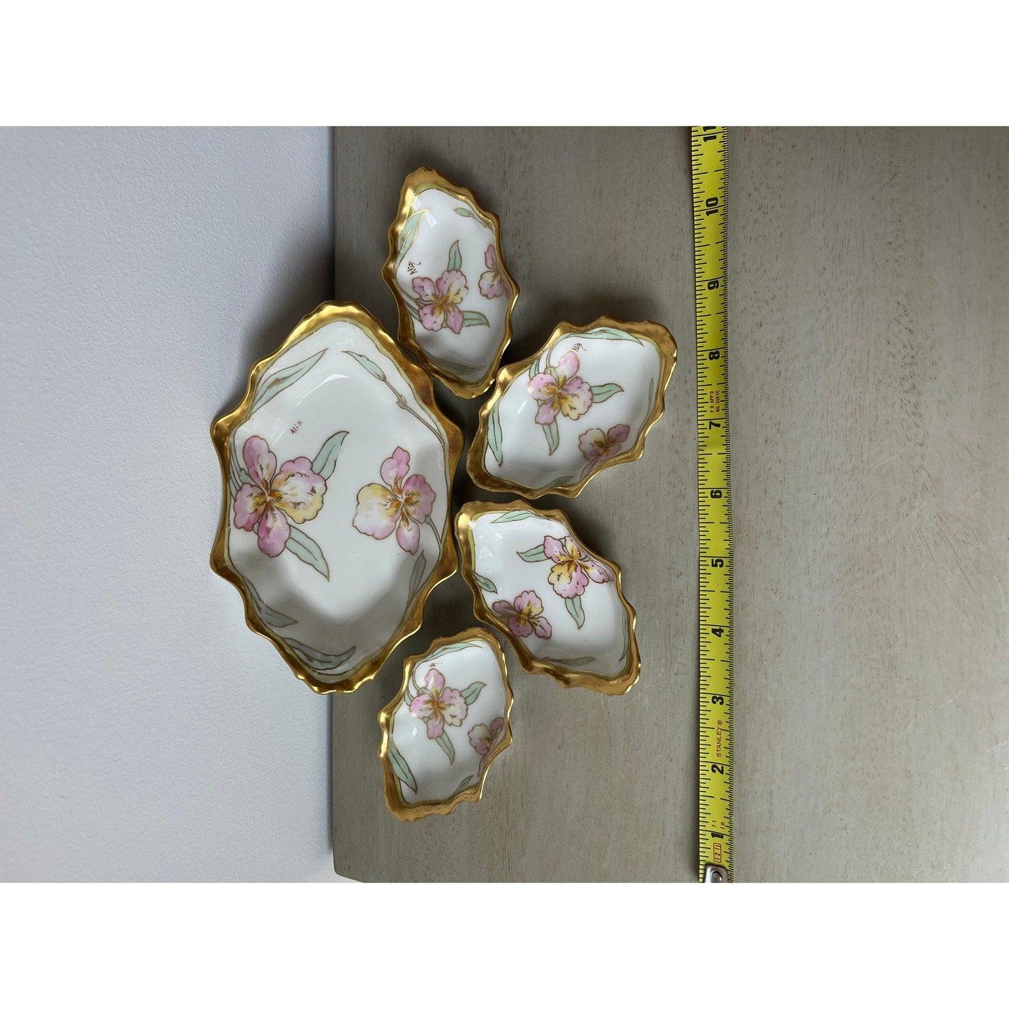 Antique Elite Works nut dish set