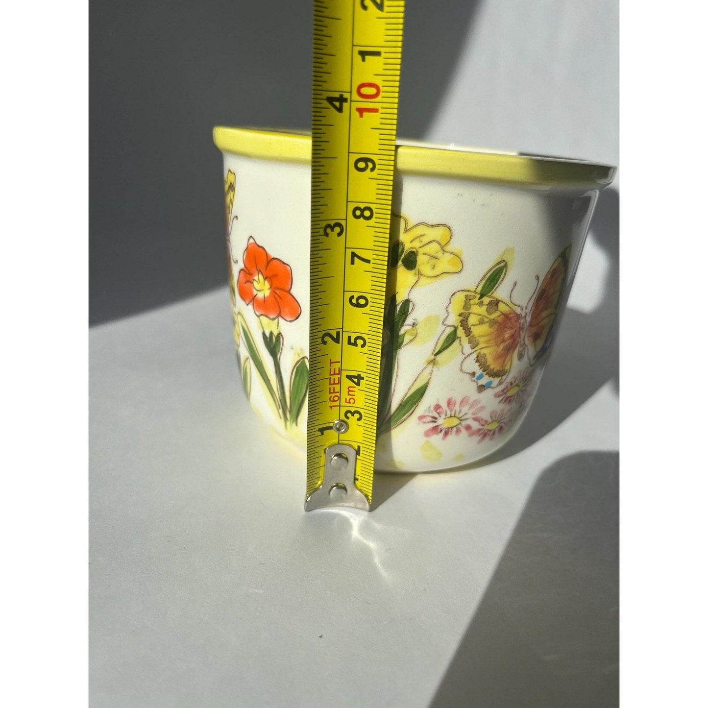 Vintage Ardco small planter with butterflies and flowers