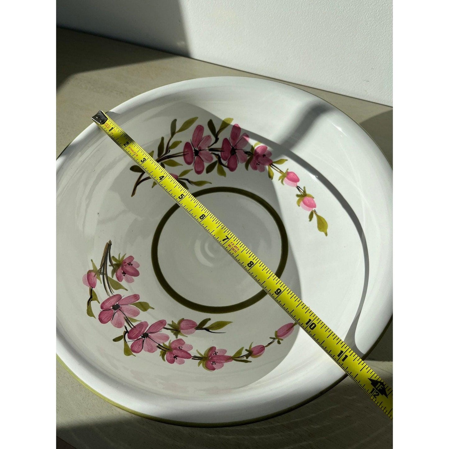 Gorgeous Italian ceramic set - recessed spout pitcher with a matching bowl