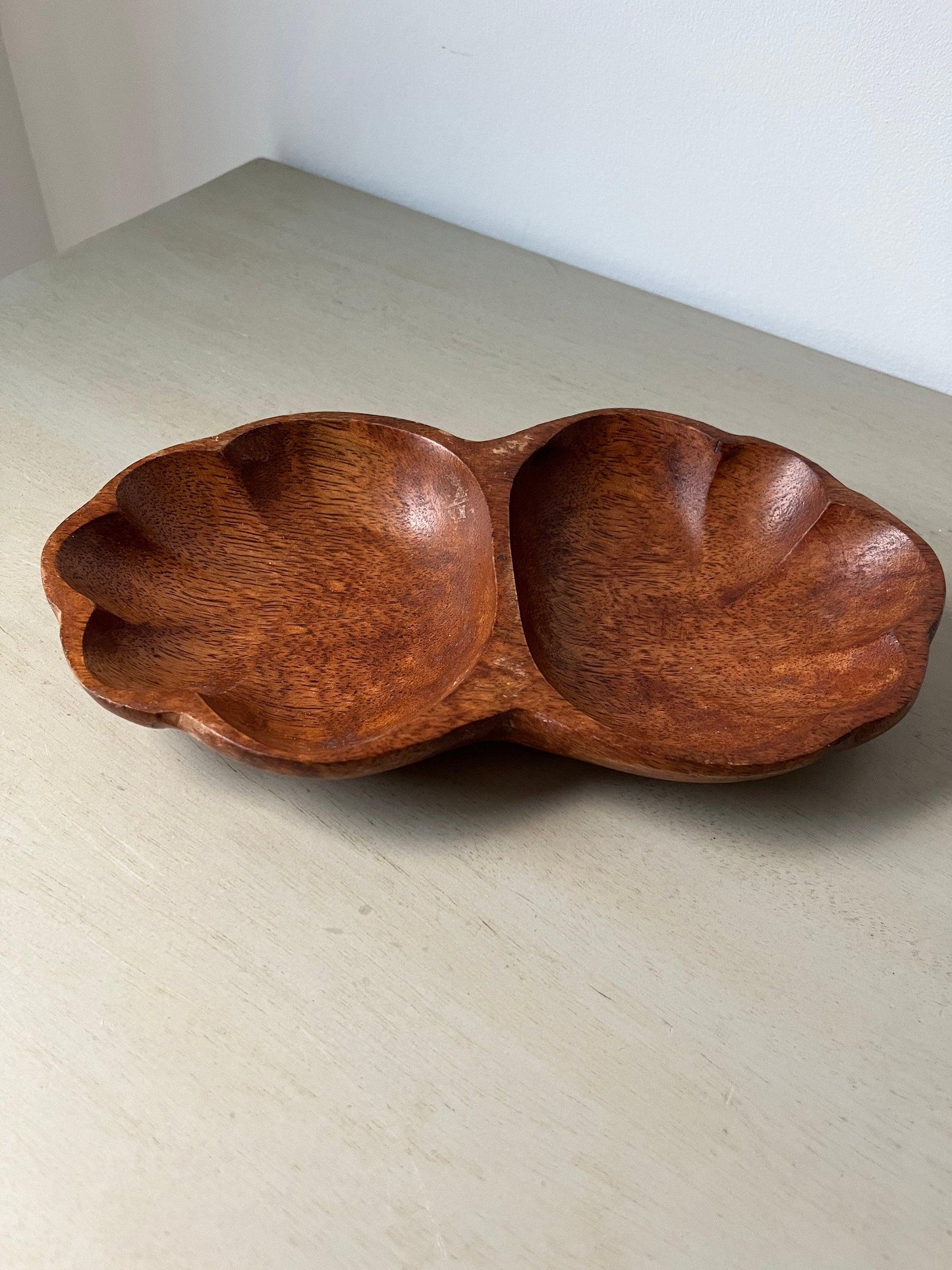 MCM Vintage Monkey Pod Wood Serving Dish
