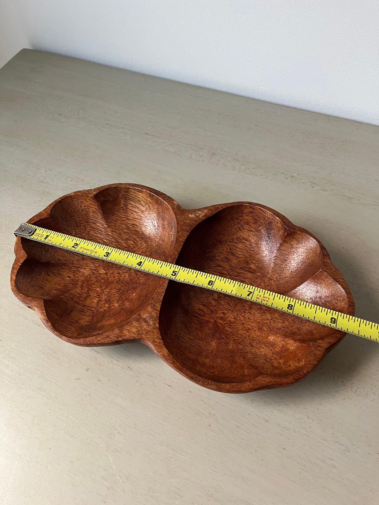 MCM Vintage Monkey Pod Wood Serving Dish