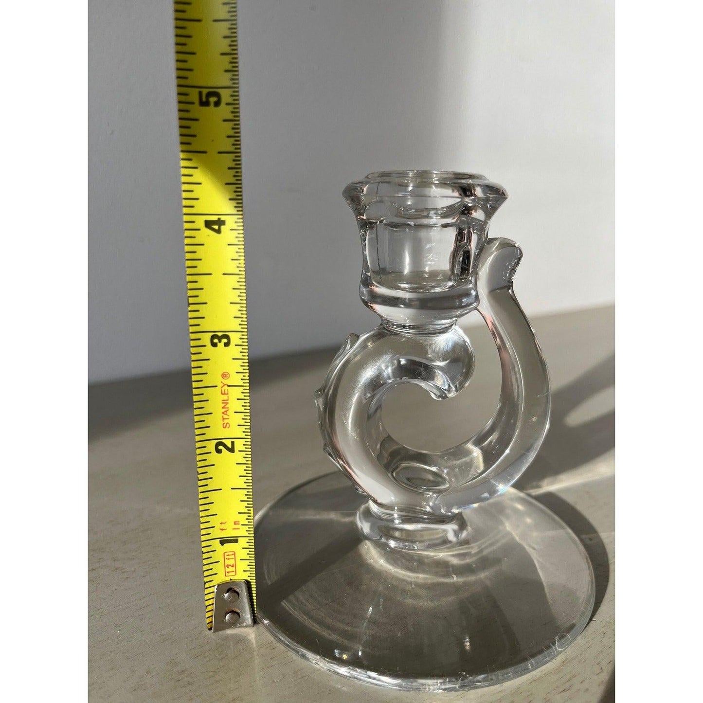 Vintage 1950s Fastoria glass candlestick holder