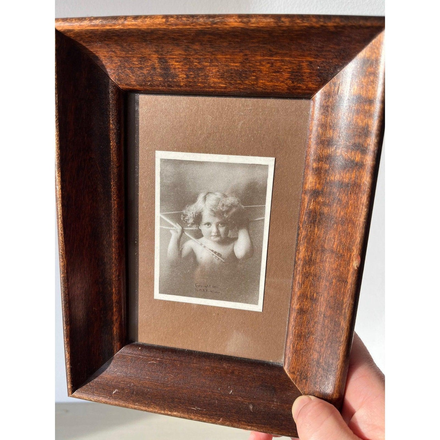 Antique Victorian framed ‘Cupid picture