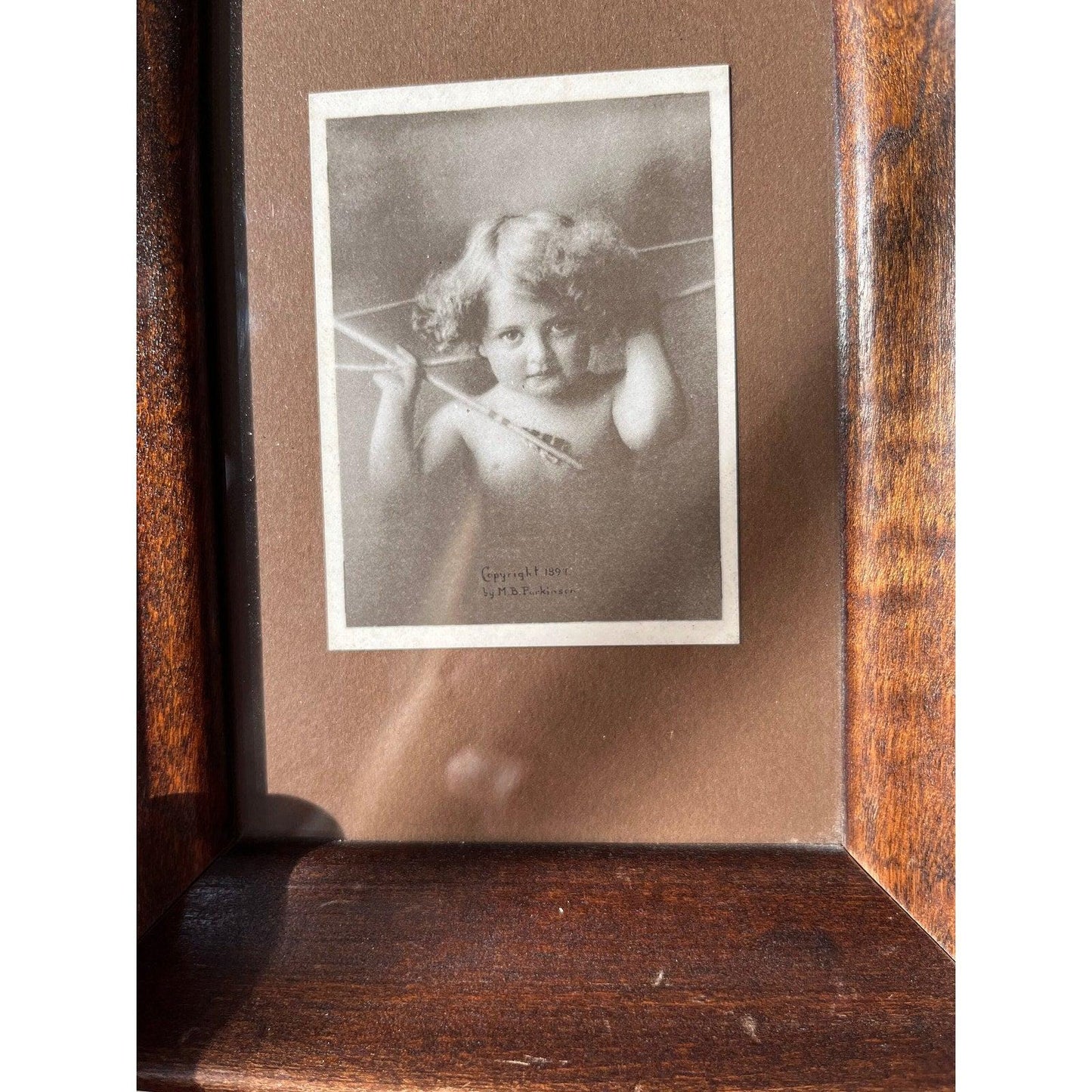 Antique Victorian framed ‘Cupid picture