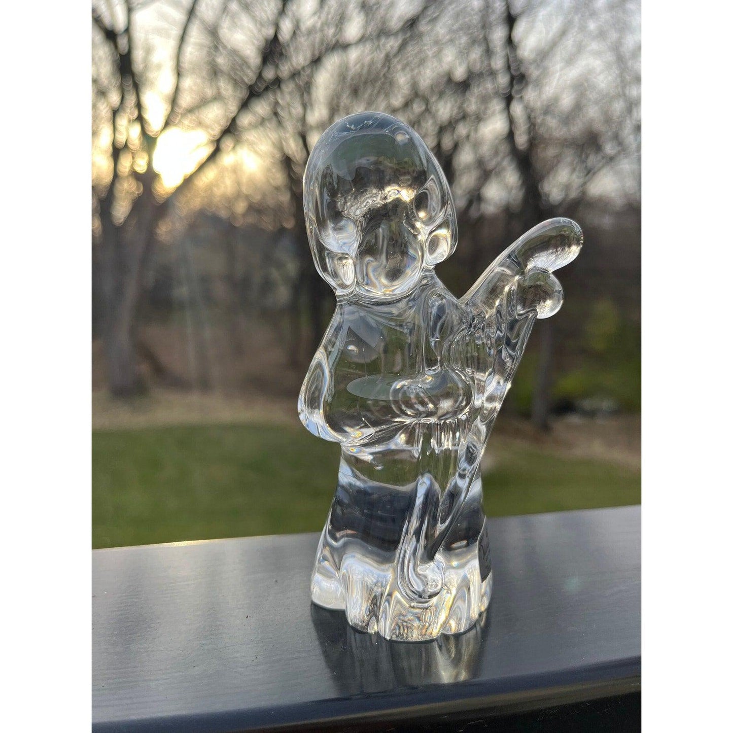 Vintage Marcolin crystal glass angel