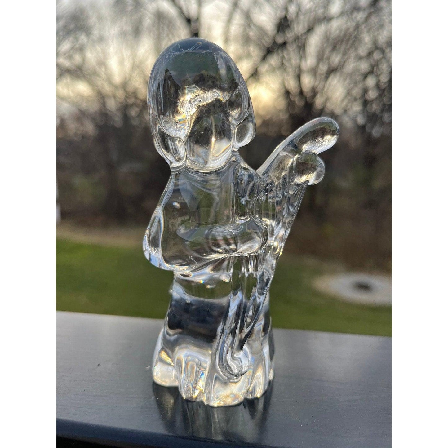 Vintage Marcolin crystal glass angel