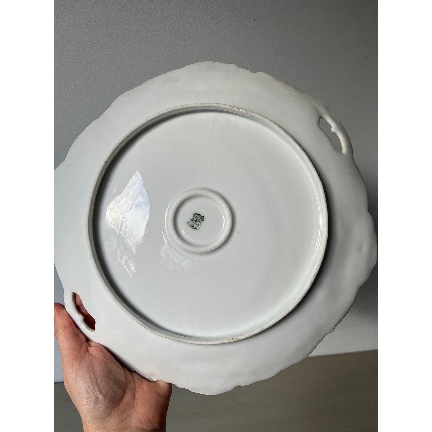 Early 1900s Weimar of Germany porcelain cake plate