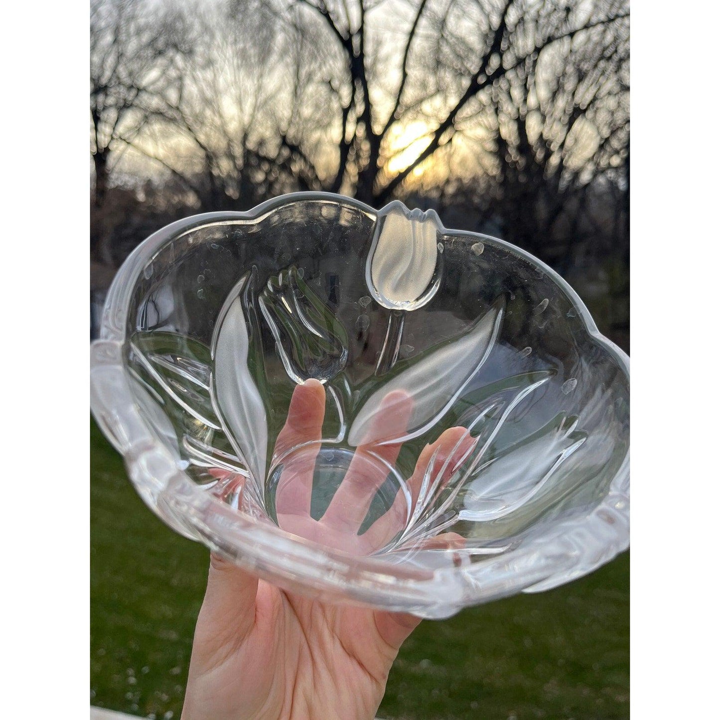 Vintage Mikasa ‘Spring Debut frosted tulips bowl