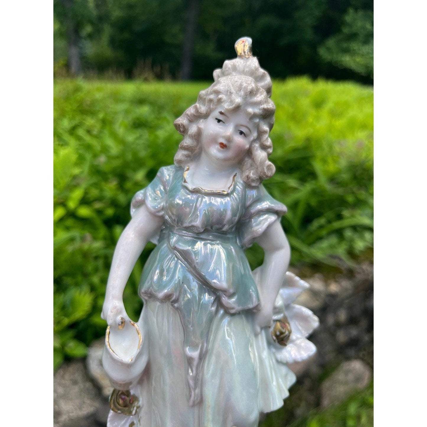 1920-30s German lustreware porcelain figurine