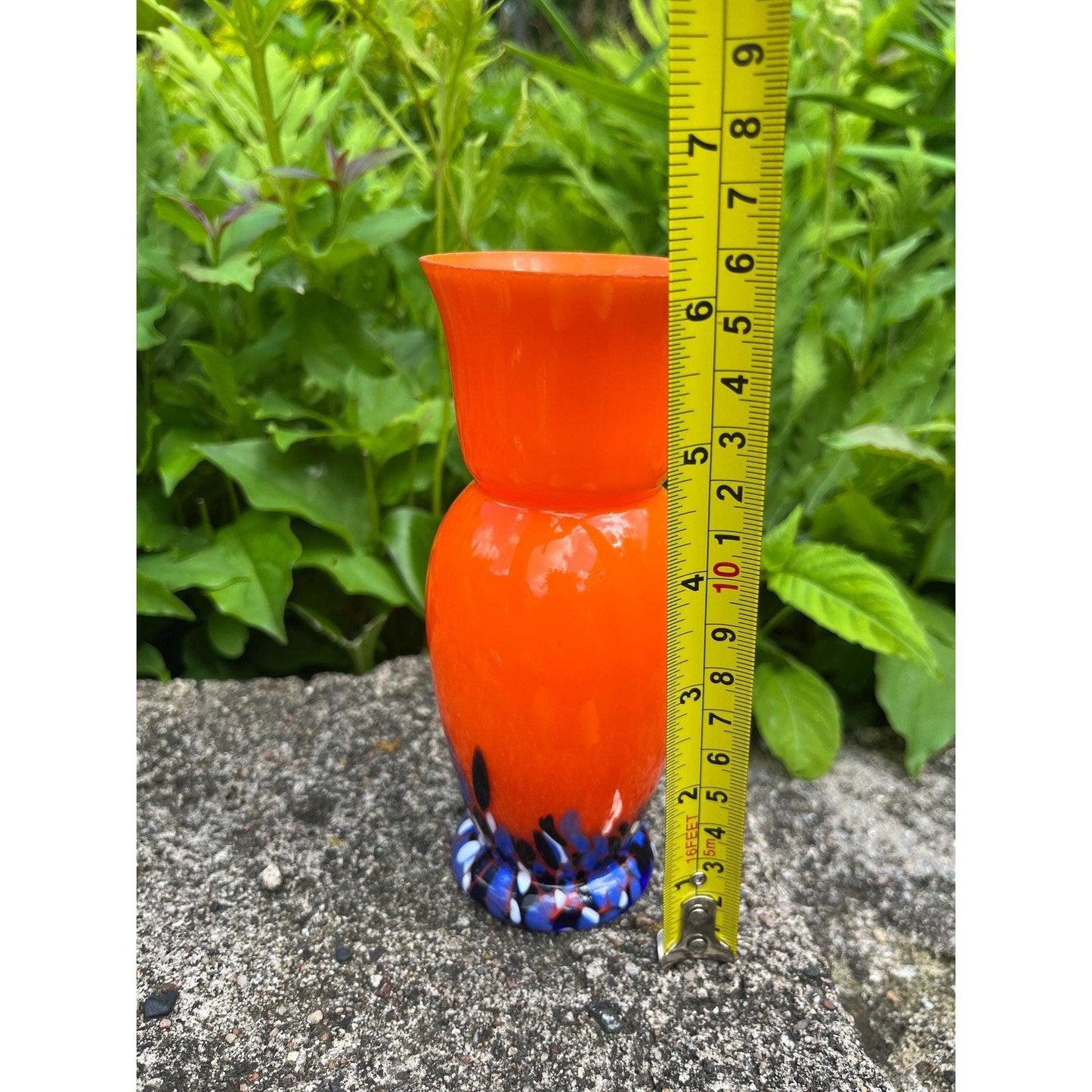 Vintage Art Deco Bohemian Strutted Tango Art Glass Vase