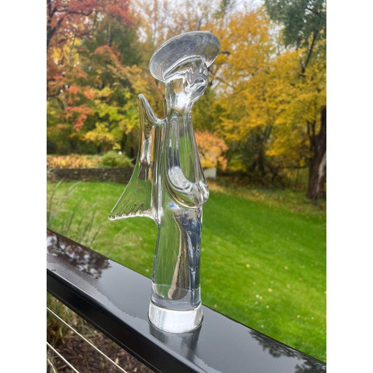 Dansk heavy crystal minimalist angel sculpture