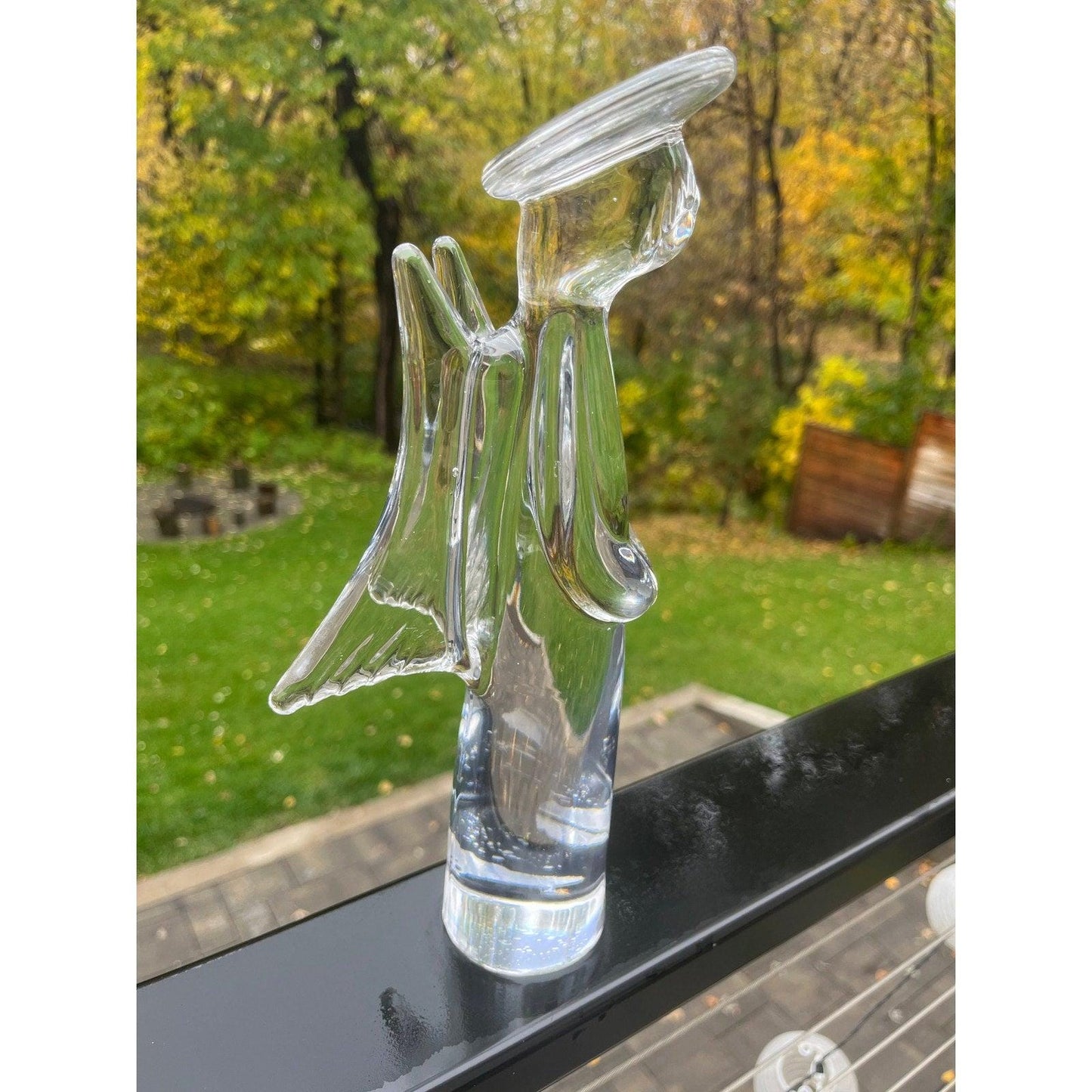 Dansk heavy crystal minimalist angel sculpture