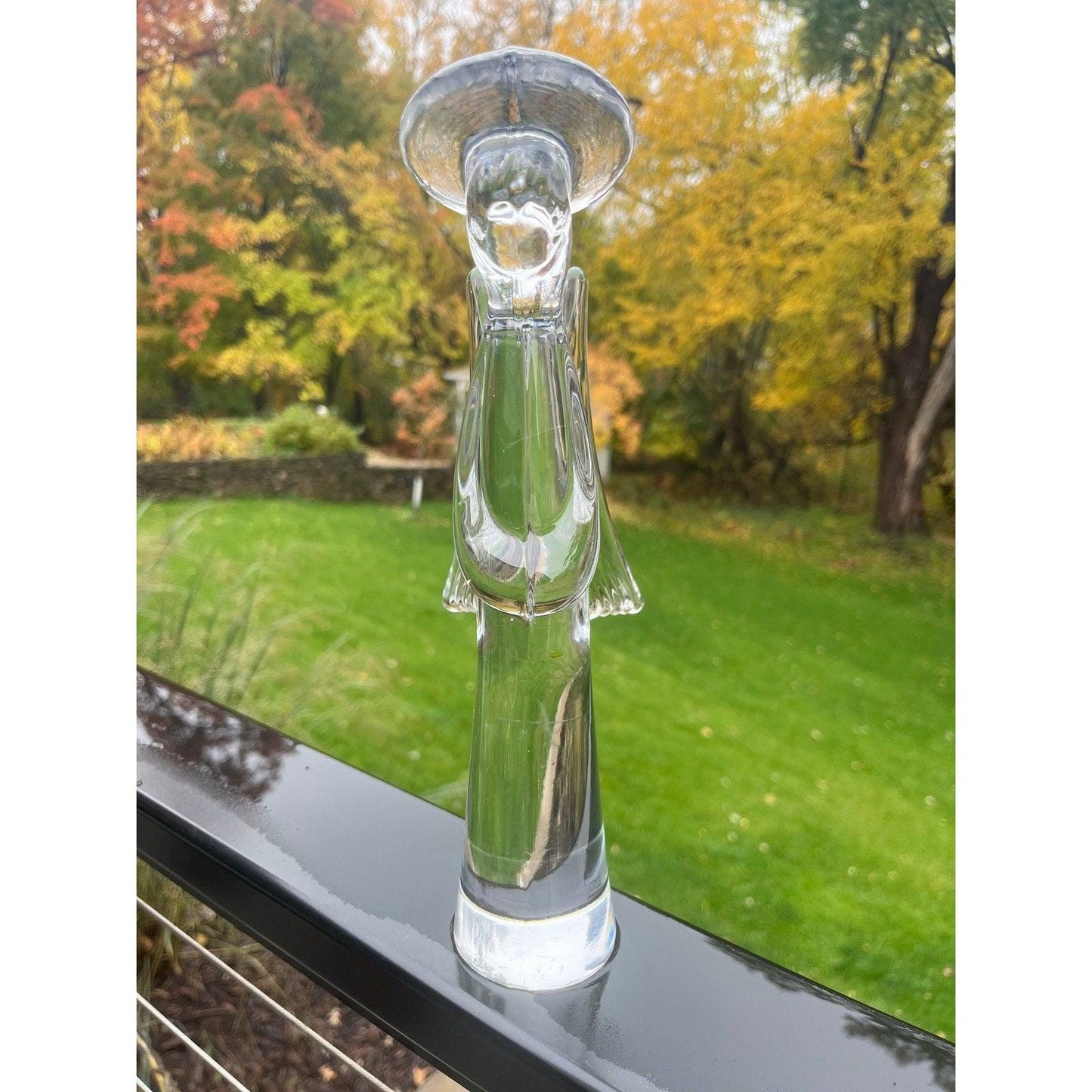 Dansk heavy crystal minimalist angel sculpture