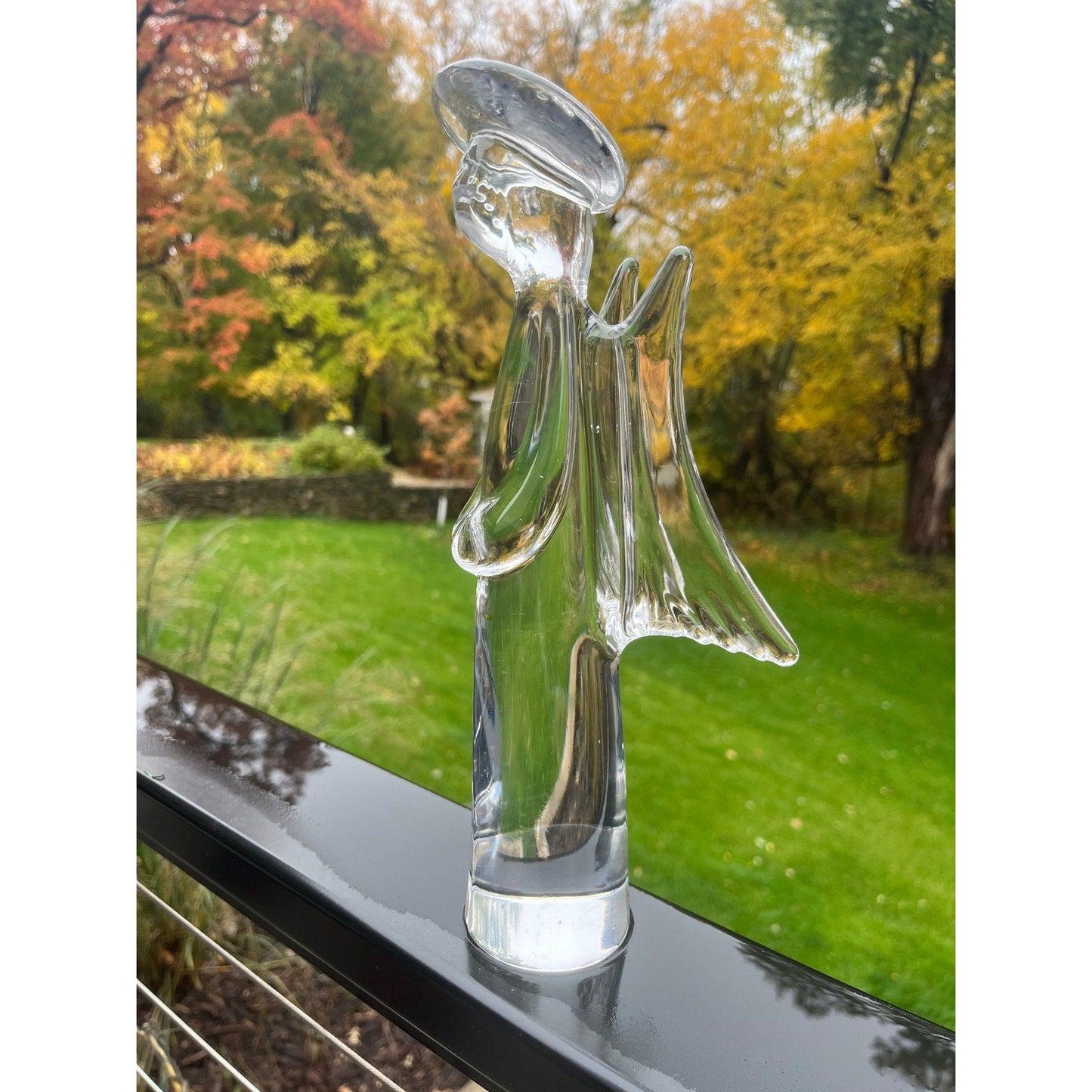 Dansk heavy crystal minimalist angel sculpture