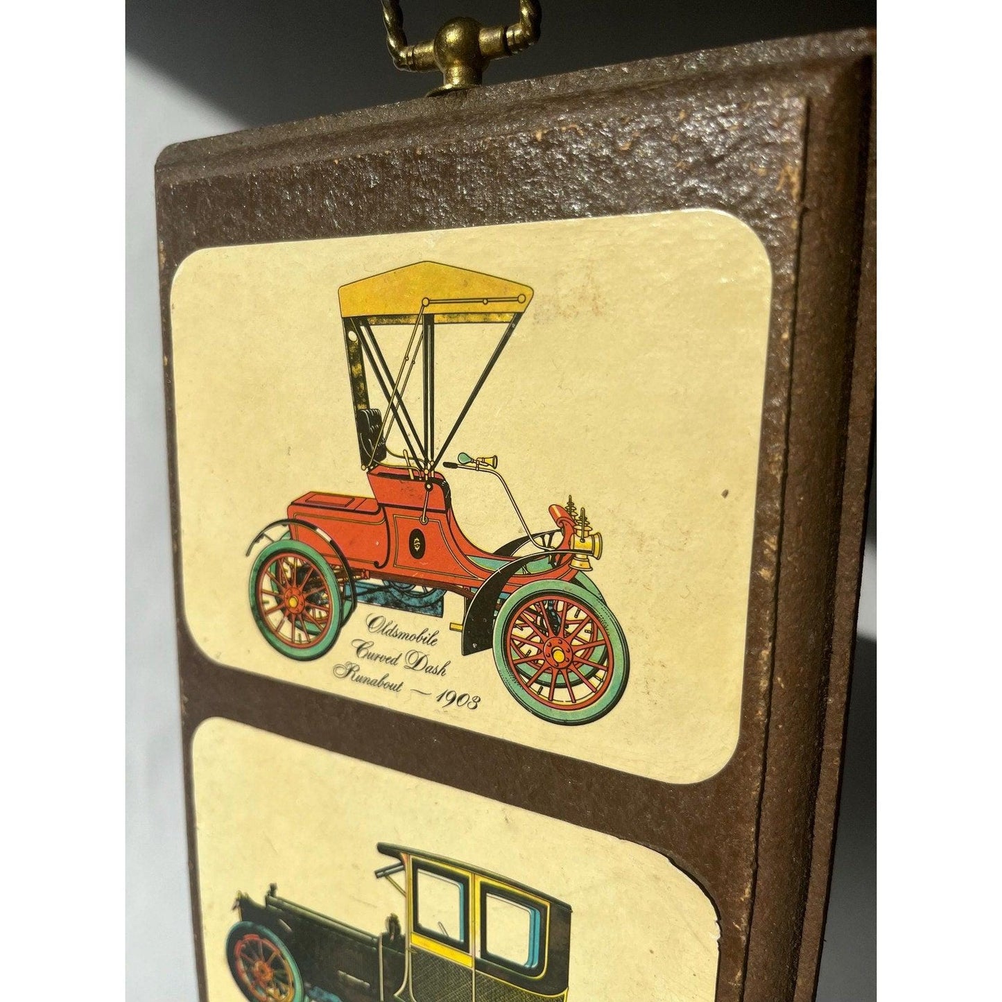 Antique Cars Wooden Wall Plaque