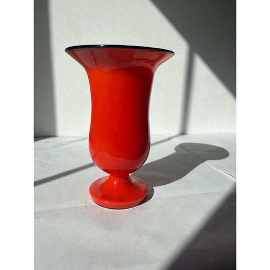 1930s Bohemian Tango Glass Vase Made in Czechoslovakia