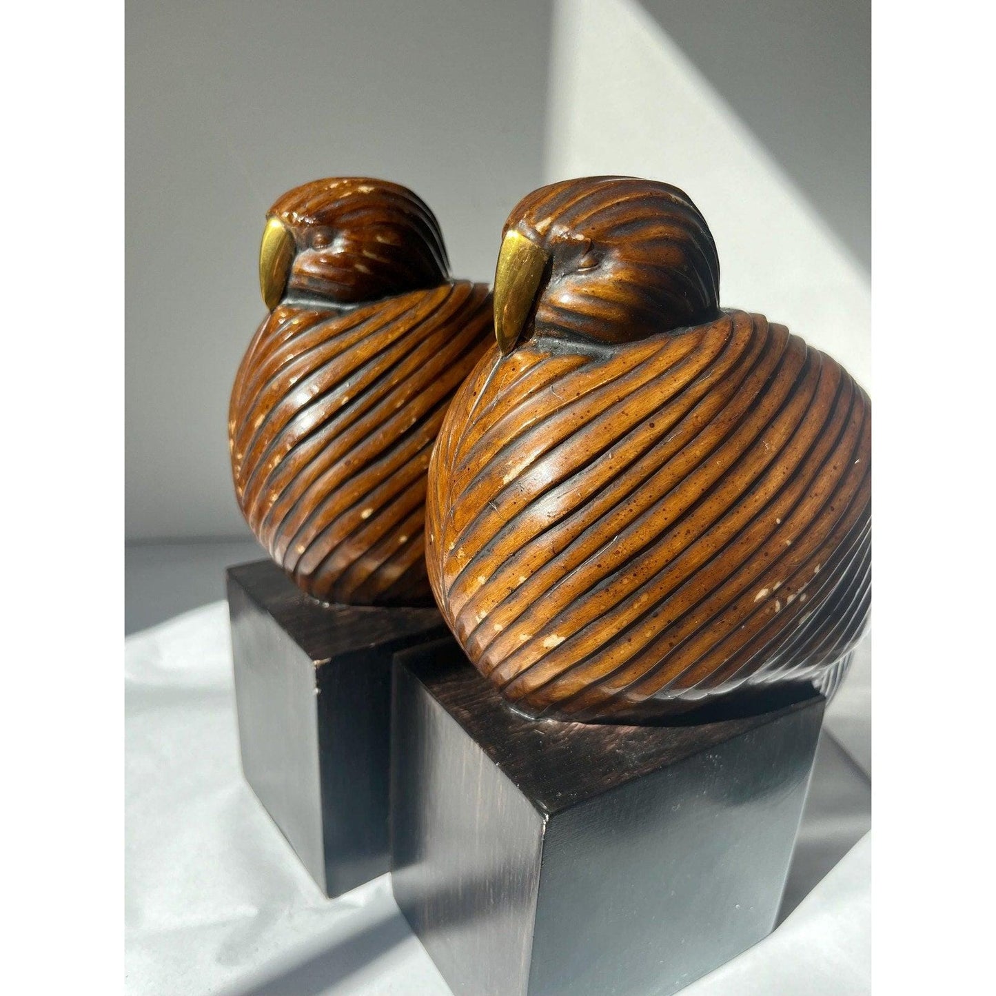 Vintage Austin Kinder Collection Sleeping Bird Bookends