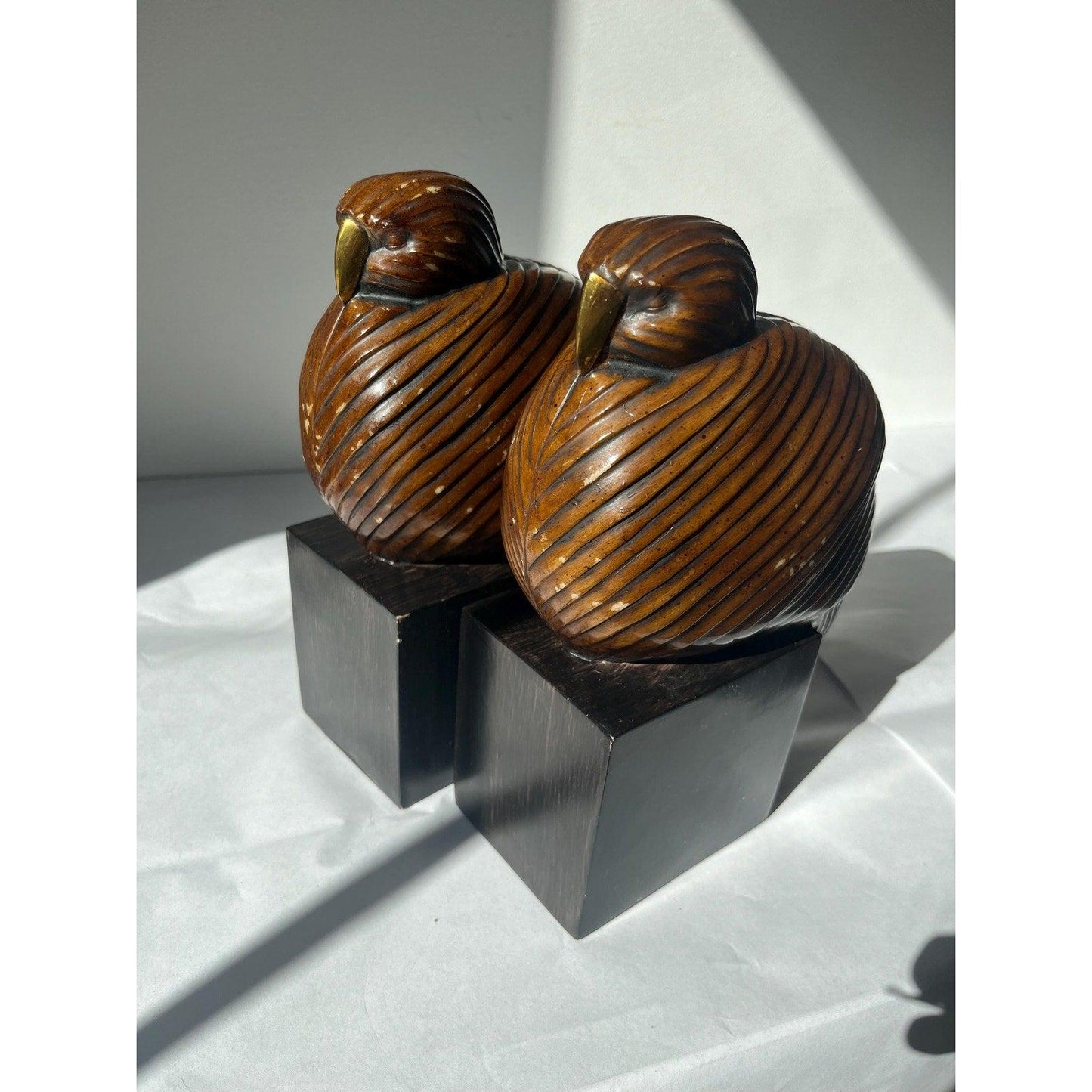Vintage Austin Kinder Collection Sleeping Bird Bookends