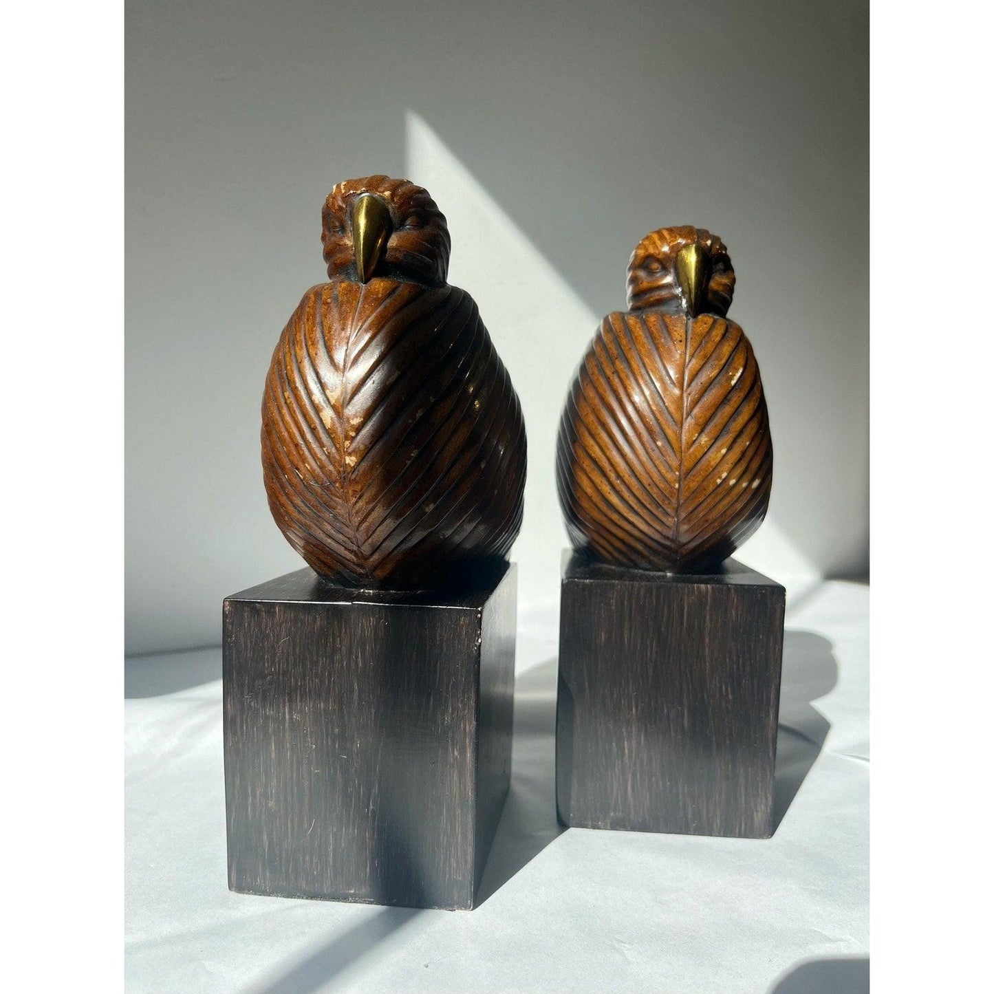 Vintage Austin Kinder Collection Sleeping Bird Bookends
