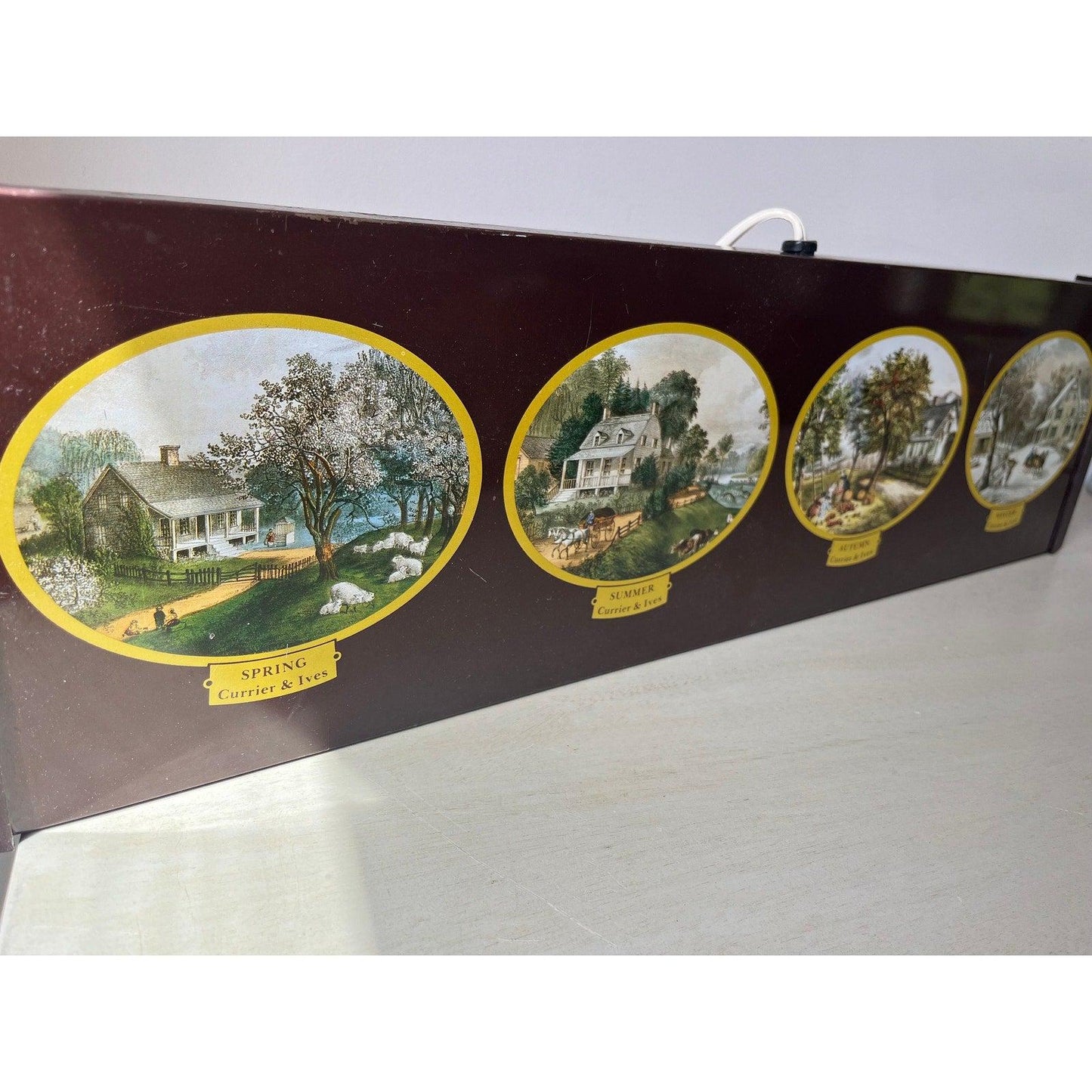 Vintage 70's Currier & Ives “Four Seasons electric food warming tray