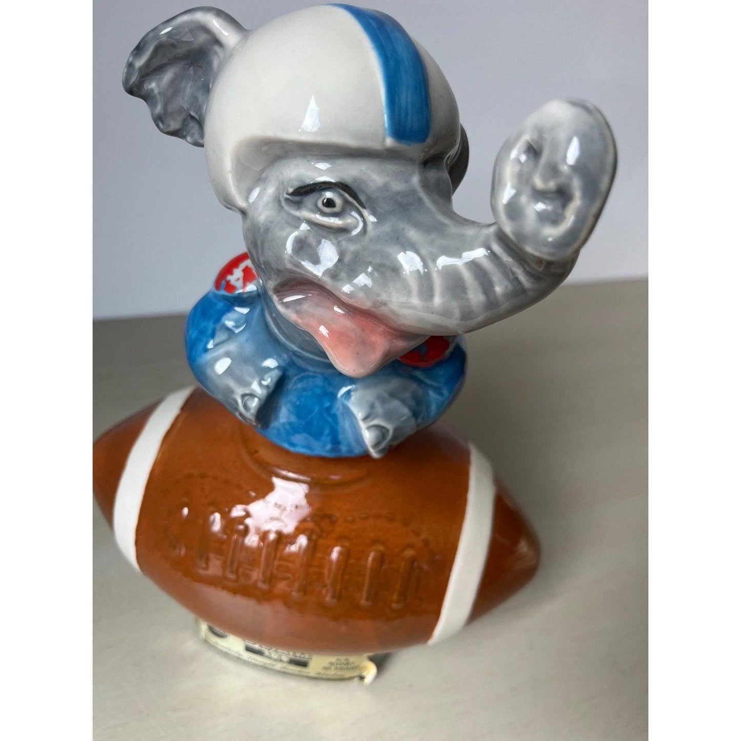 Vintage Jim Beam Elephant Football Whiskey Decanter 1972