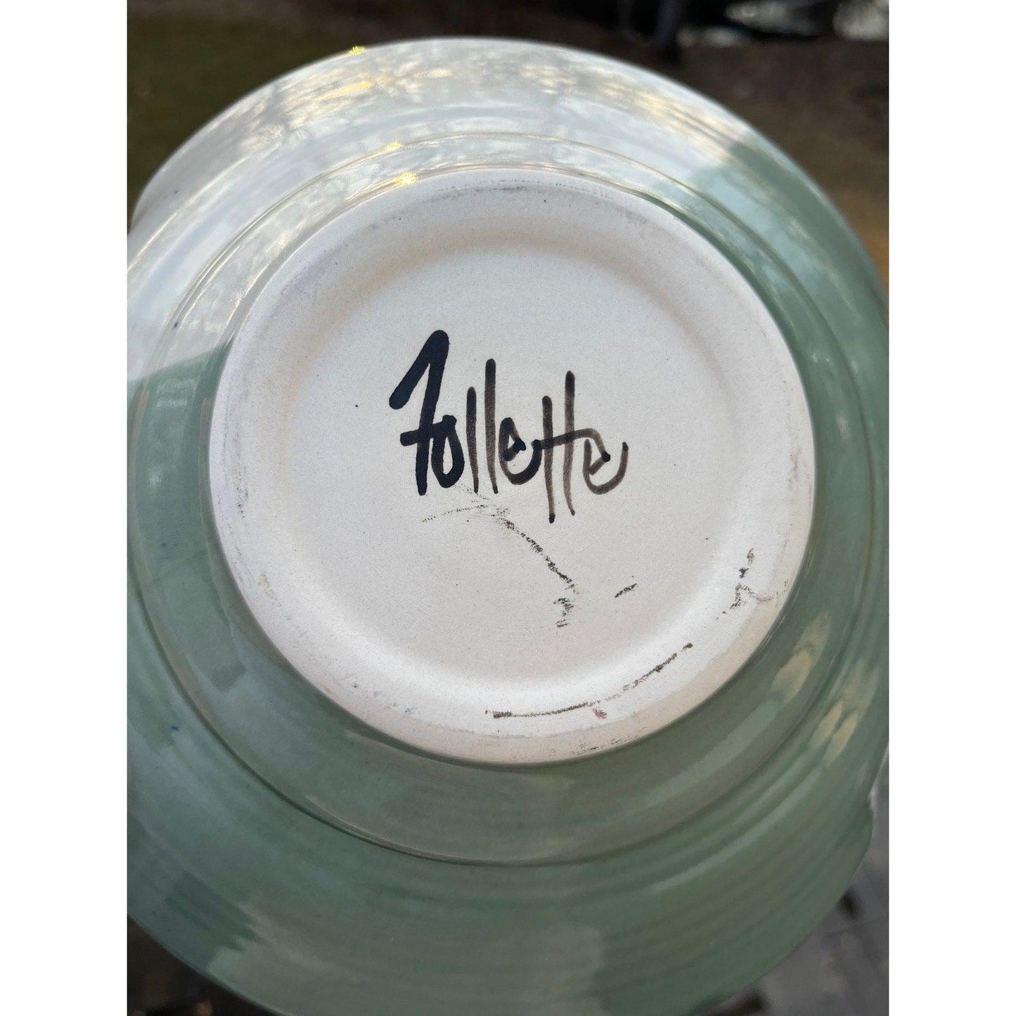 Wonderful Follette Studio handmade ceramic bowl