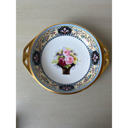 Antique Art Deco Era Noritake Porcelain Hand Painted Bowl