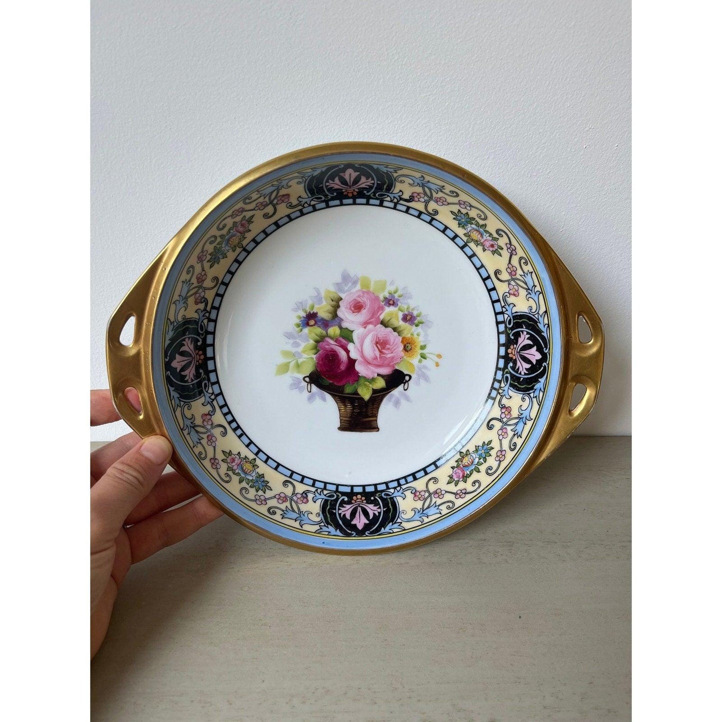Antique Art Deco Era Noritake Porcelain Hand Painted Bowl
