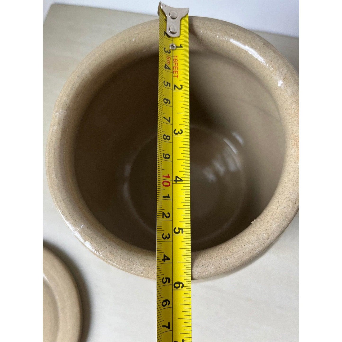 Large vintage stoneware cookie crock made by Moira of England