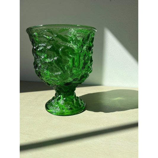 Vintage Green Crinkle Texture EO Brody Goblet