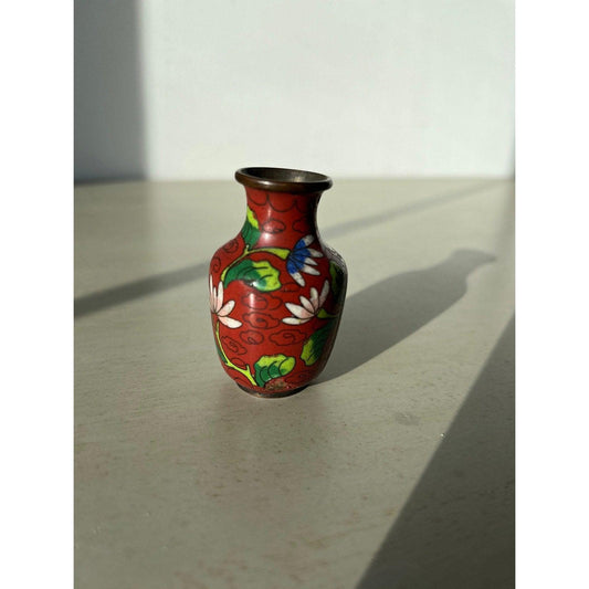 1920s miniature antique Chinese Cloisonné vase