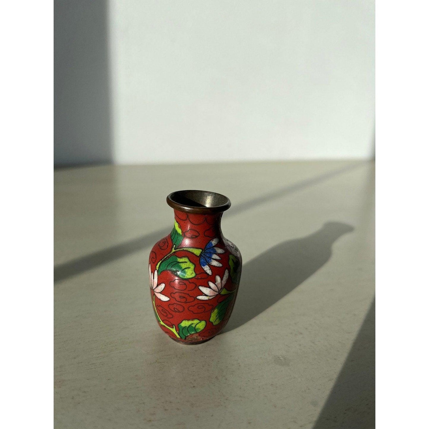 1920s miniature antique Chinese Cloisonné vase