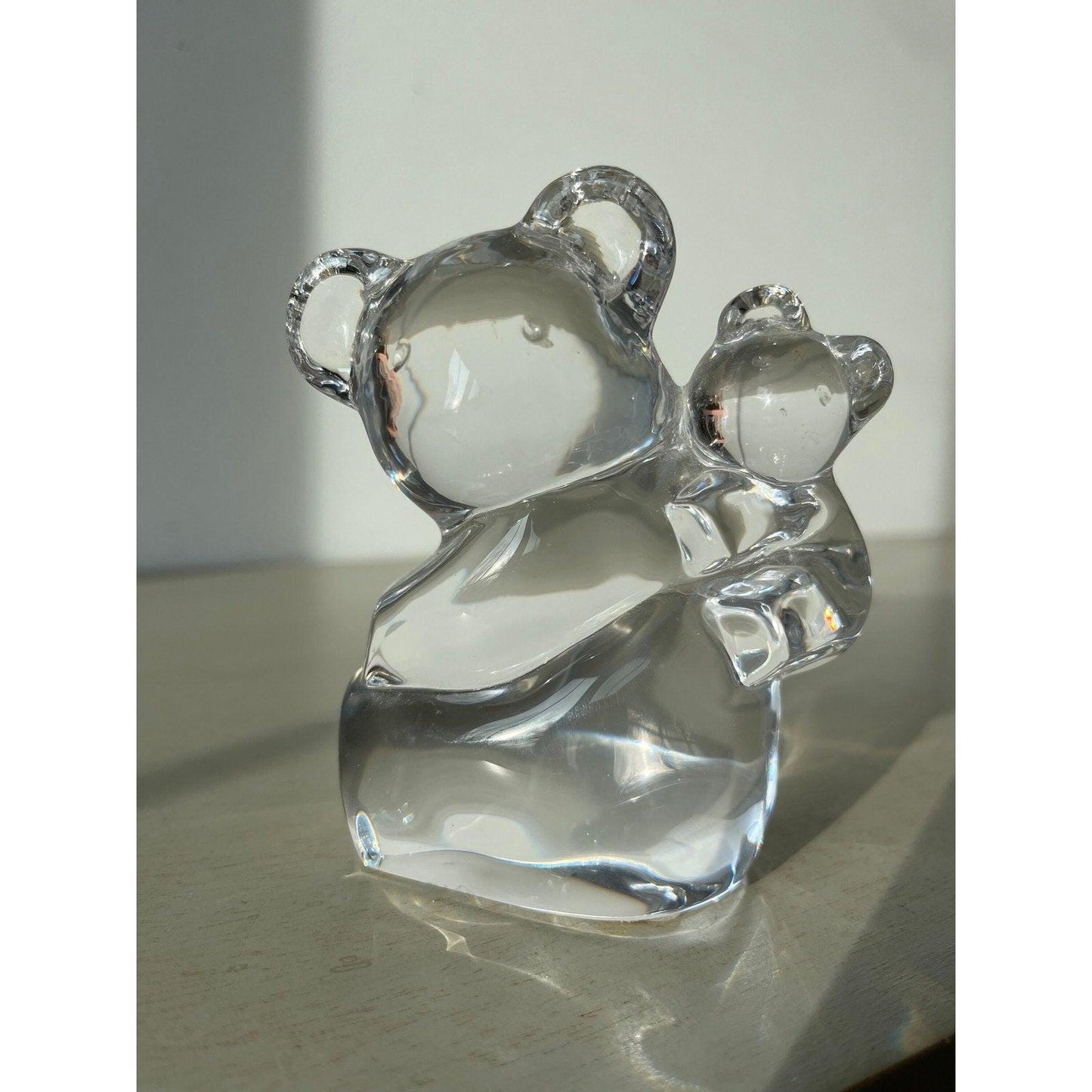Fantastic vintage Orrefors Koala Bear and Cub paperweight