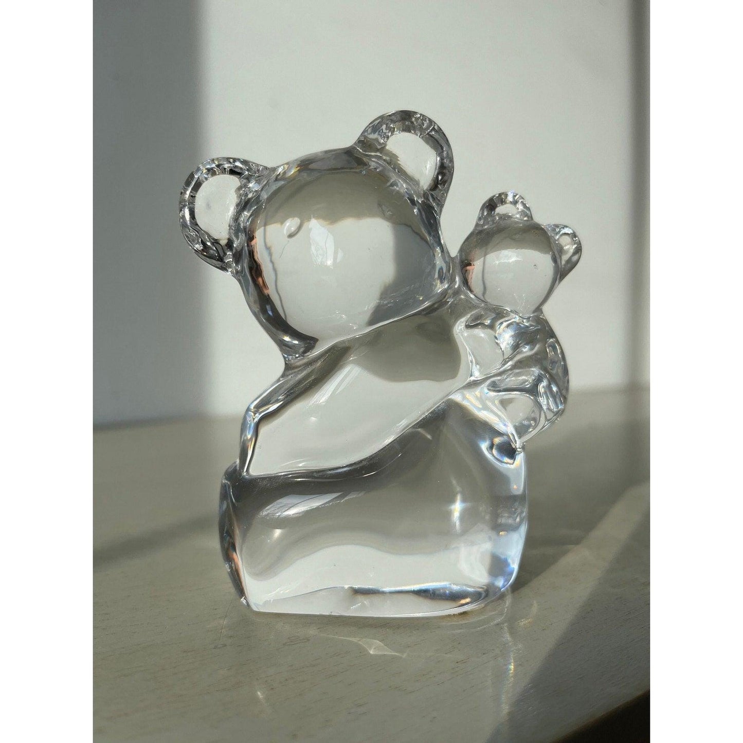 Fantastic vintage Orrefors Koala Bear and Cub paperweight