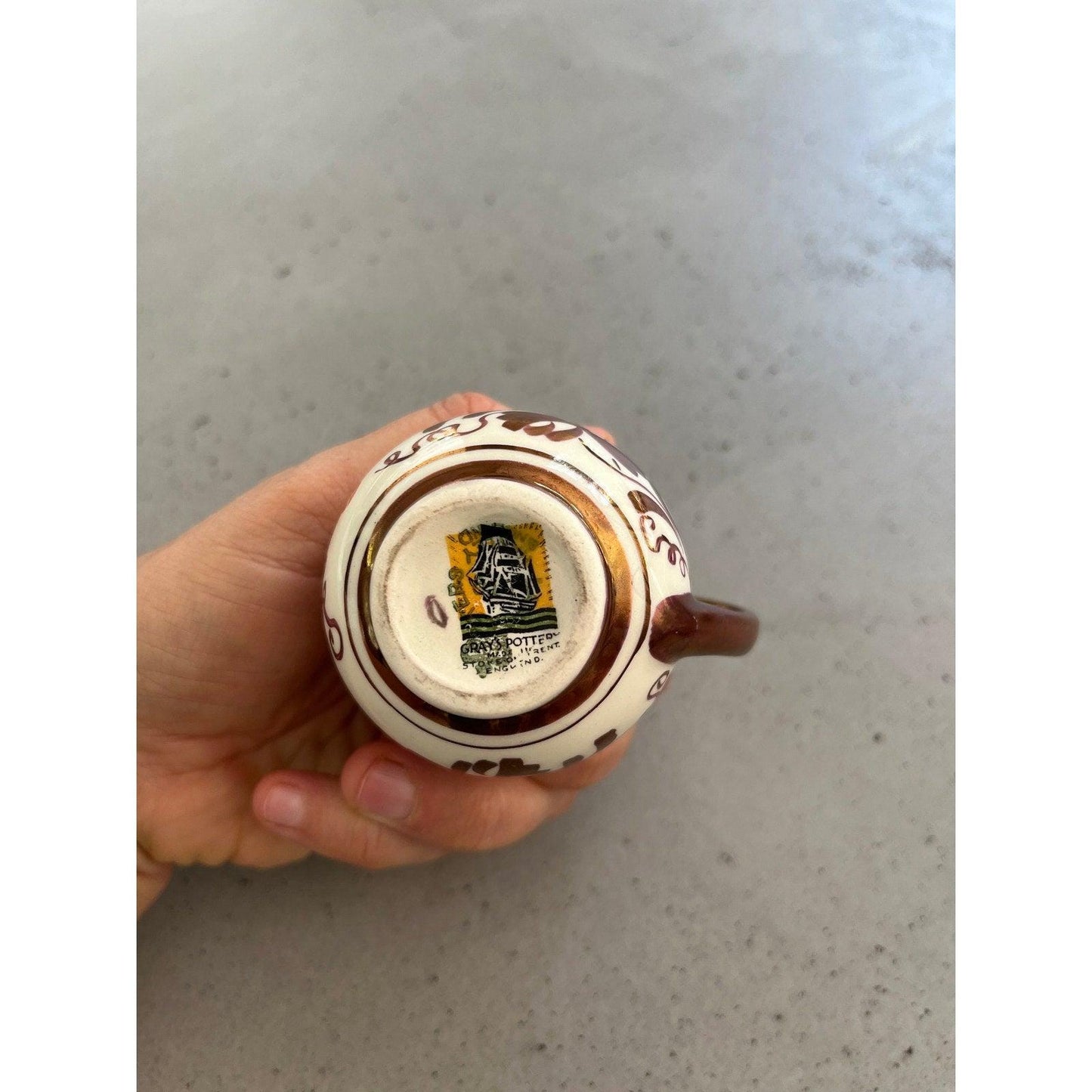 Antique Grays Pottery Mini Creamer