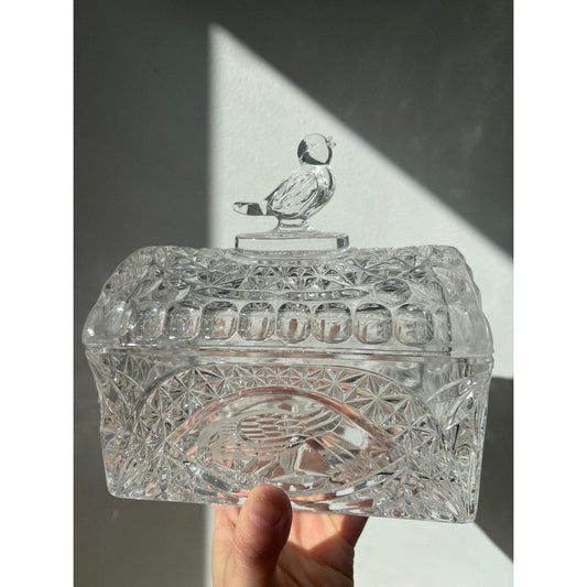 Vintage Hofbauer lead crystal the 'Byrdes' box