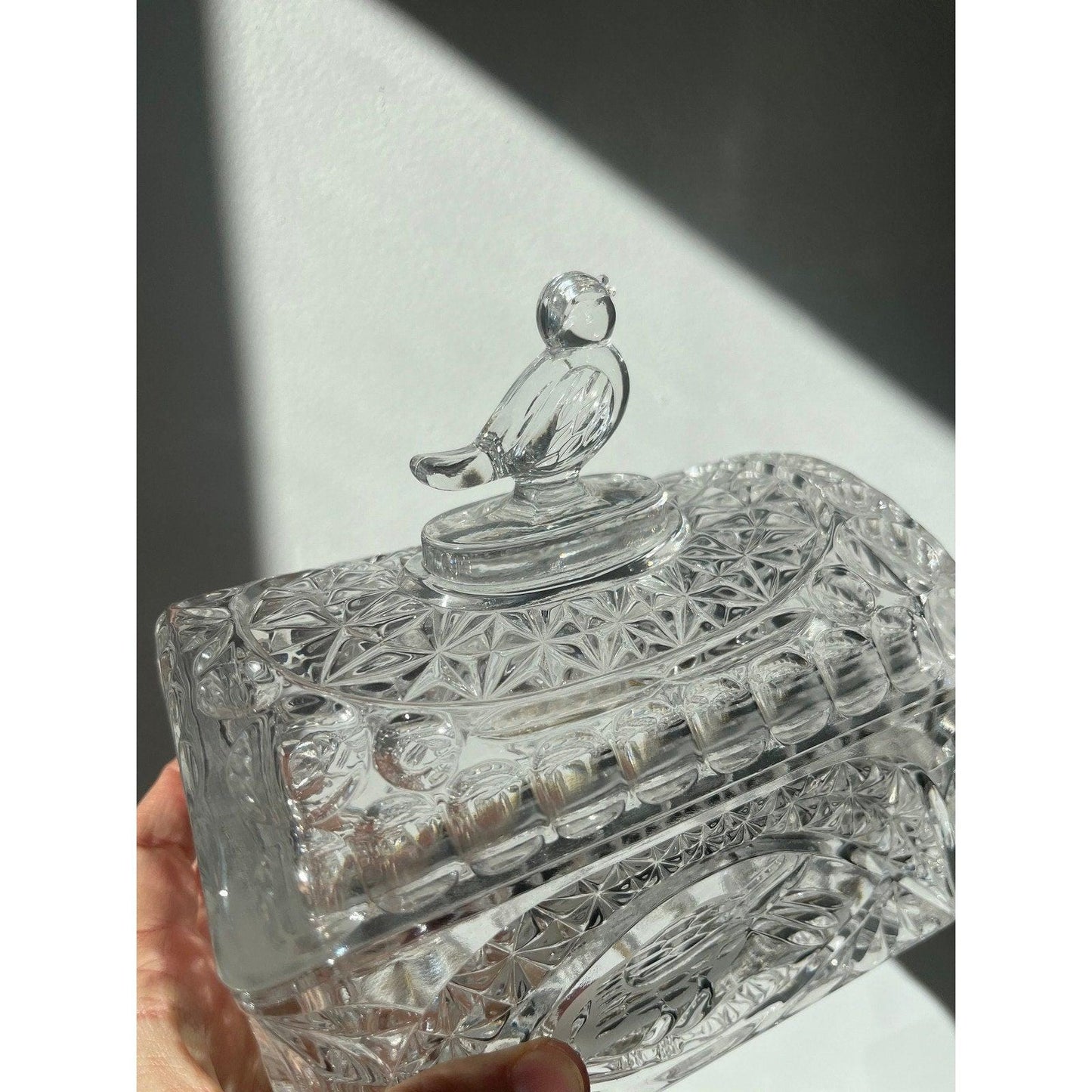 Vintage Hofbauer lead crystal the 'Byrdes' box